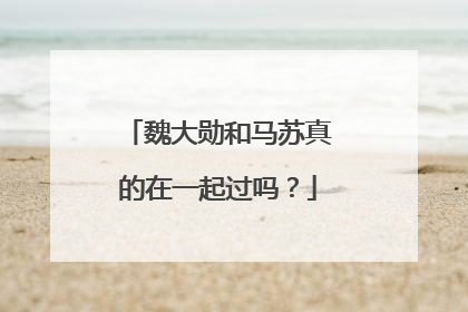 魏大勋和马苏真的在一起过吗?