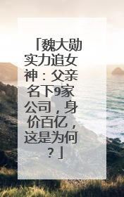 魏大勋实力追女神:父亲名下9家公司,身价百亿,这是为何?