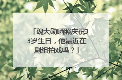 魏大勋晒照庆祝33岁生日,他最近在剧组拍戏吗?