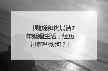 魏巍和佟晨洁7年婚姻生活，经历过哪些坎坷？