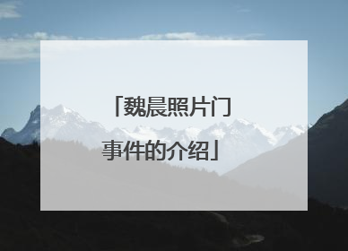魏晨照片门事件的介绍