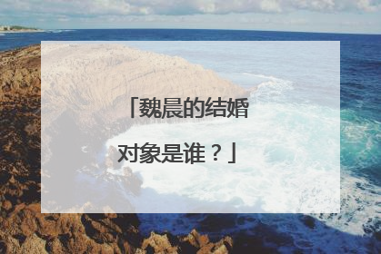 魏晨的结婚对象是谁？