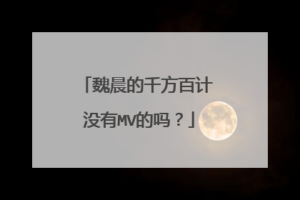 魏晨的千方百计没有MV的吗?