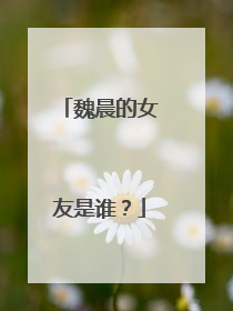 魏晨的女友是谁？