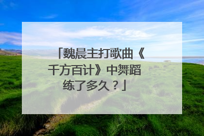 魏晨主打歌曲《千方百计》中舞蹈练了多久?
