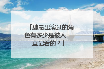 魏晨出演过的角色有多少是被人一直记着的？