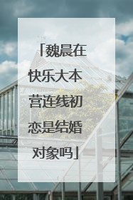 魏晨在快乐大本营连线初恋是结婚对象吗