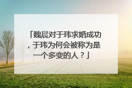 魏晨对于玮求婚成功，于玮为何会被称为是一个多变的人？