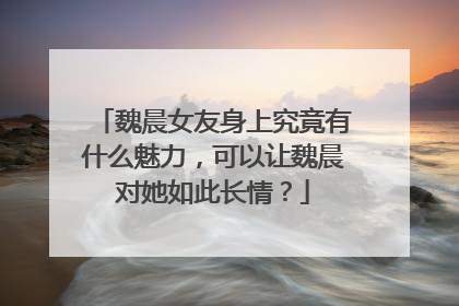 魏晨女友身上究竟有什么魅力，可以让魏晨对她如此长情？