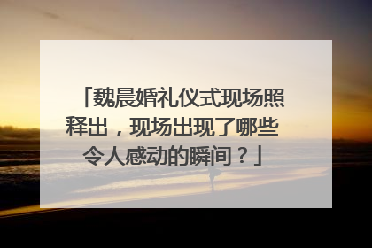 魏晨婚礼仪式现场照释出，现场出现了哪些令人感动的瞬间？