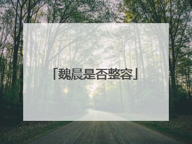 魏晨是否整容