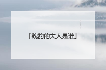 魏豹的夫人是谁