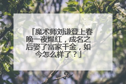 魔术师刘谦登上春晚一夜爆红,成名之后娶了富家千金,如今怎么样了?