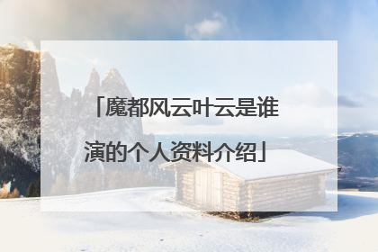 魔都风云叶云是谁演的个人资料介绍