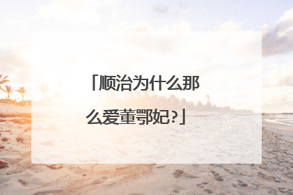 顺治为什么那么爱董鄂妃?