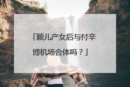 颖儿产女后与付辛博机场合体吗？