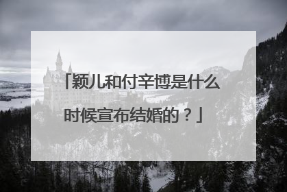 颖儿和付辛博是什么时候宣布结婚的？