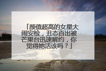 颜值超高的女星大闹安检,丑态百出被芒果台迅速解约,你觉得她活该吗?