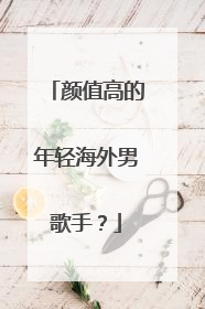 颜值高的年轻海外男歌手?