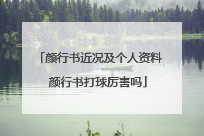 颜行书近况及个人资料 颜行书打球厉害吗