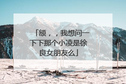 额，，我想问一下下那个小凌是徐良女朋友么