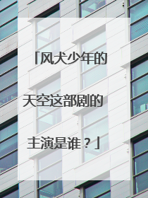 风犬少年的天空这部剧的主演是谁？