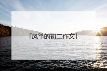 风筝的初二作文