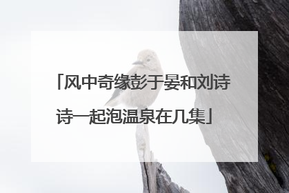 风中奇缘彭于晏和刘诗诗一起泡温泉在几集