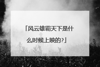 风云雄霸天下是什么时候上映的?