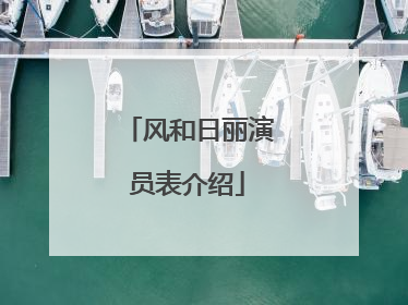 风和日丽演员表介绍