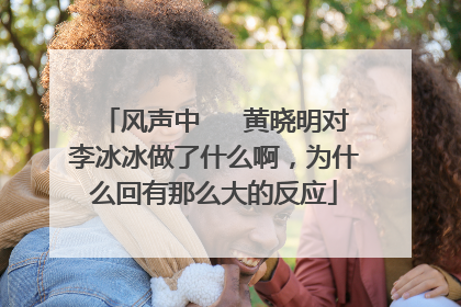 风声中 黄晓明对李冰冰做了什么啊,为什么回有那么大的反应
