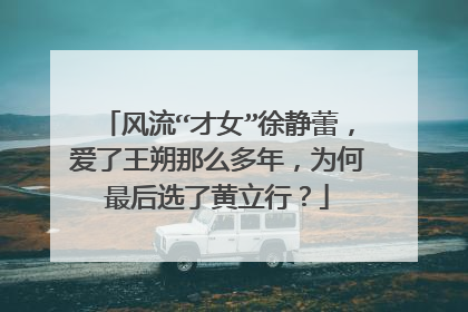 风流“才女”徐静蕾，爱了王朔那么多年，为何最后选了黄立行？