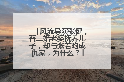 风流导演张健，替二婚老婆抚养儿子，却与张若昀成仇家，为什么？