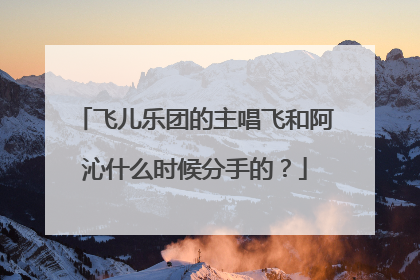 飞儿乐团的主唱飞和阿沁什么时候分手的？