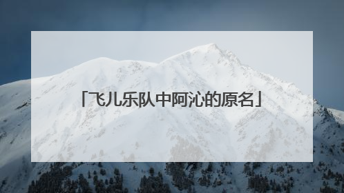 飞儿乐队中阿沁的原名