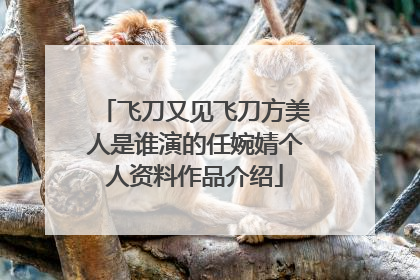 飞刀又见飞刀方美人是谁演的任婉婧个人资料作品介绍