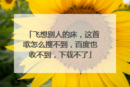 飞想别人的床,这首歌怎么搜不到,百度也收不到,下载不了