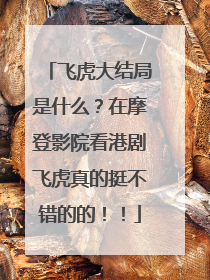 飞虎大结局是什么?在摩登影院看港剧飞虎真的挺不错的的!!