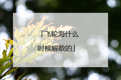 飞轮海什么时候解散的