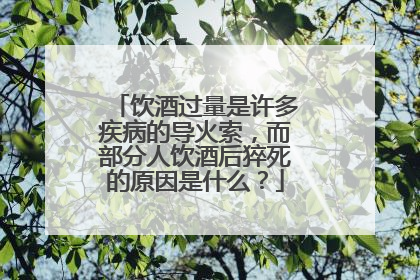 饮酒过量是许多疾病的导火索，而部分人饮酒后猝死的原因是什么？