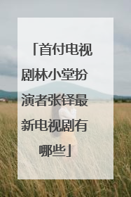 首付电视剧林小堂扮演者张铎最新电视剧有哪些