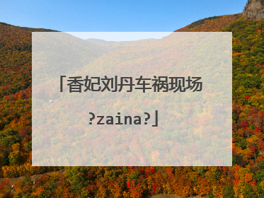 香妃刘丹车祸现场?zaina?