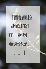 香格里拉 胡歌和谁在一起啊 金莎还是。。。