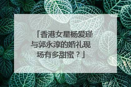 香港女星杨爱瑾与郭永淳的婚礼现场有多甜蜜？