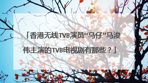 香港无线TVB演员“马仔”马浚伟主演的TVB电视剧有那些？