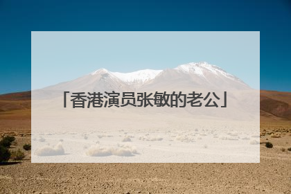 香港演员张敏的老公
