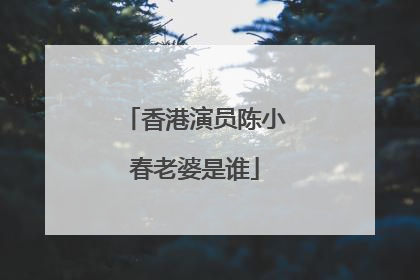 香港演员陈小春老婆是谁