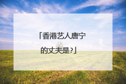 香港艺人唐宁的丈夫是?