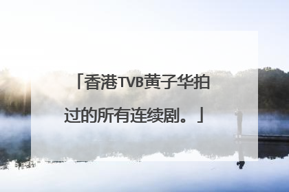 香港TVB黄子华拍过的所有连续剧。