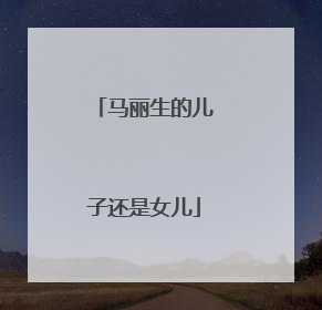 马丽生的儿子还是女儿